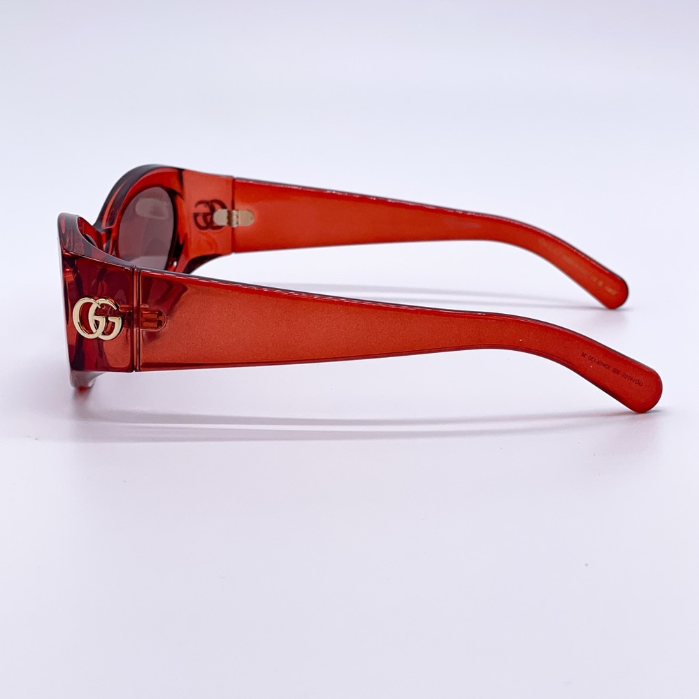 NEW GUCCI GG1401S 003 RED WOMEN OVAL SUNGLASSES - Picture 6 of 11